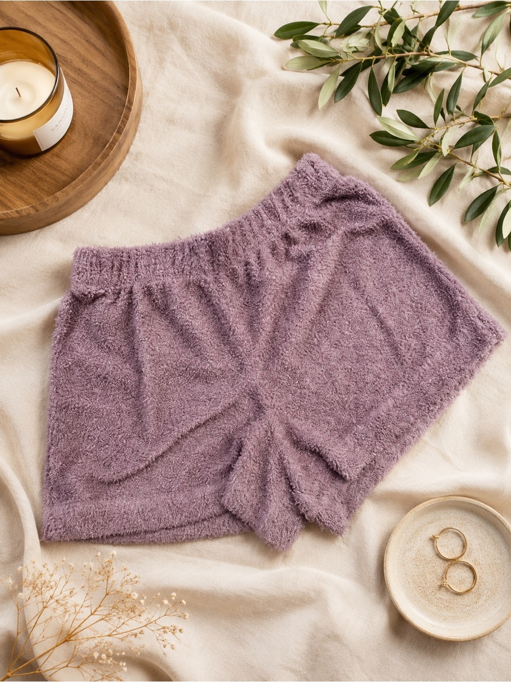 Target shaggy terry purple casual shorts XS women’s